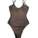 Women's Clothing Women's High-End Solid Color One Piece Swimsuit Style Swimwear Tight Fitting Halter Top Sexy Beach Hot Spring_ecoleips.com