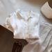Old Money Style White Linen Long-Sleeve Sun Protection Shirt For Women, Summer Thin Outerwear Blouse, Cotton-Linen_ecoleips.com