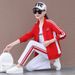 Women's 3-Piece Cotton Casual Sportswear Set – Trendy Color Block Tracksuit With Long Sleeve Top & Pants (M-5XL, Multiple Color Options)_ecoleips.com
