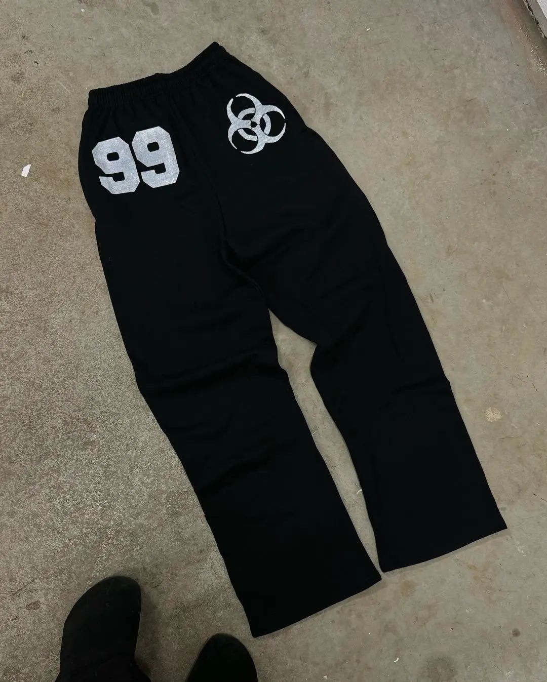 Harajuku Style High Waist Wide Leg Pants Y2K Trend Sports Casual Hip Hop Letter Print for Men And Women_ecoleips.com