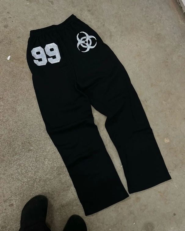 Harajuku Style High Waist Wide Leg Pants Y2K Trend Sports Casual Hip Hop Letter Print for Men And Women_ecoleips.com