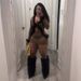Y2025200Fashion Women's Furry Patchwork Lace-Up Cardigan Leopard Print Skirt Set_ecoleips.com