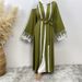 European And American Fashion Patchwork Cardigan, Middle Eastern Slim-fit Embroidered Robe, Dubai Abaya 1405_ecoleips.com