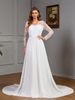 Women’s Clothing new sexy lace long sleeve wedding dress with chest cotton big swing dress white_ecoleips.com