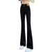 Aria Basics Jeans Women, Summer Thin Style, 2023 New High Waist Slimming Cropped For Petite, Black Flared Pants_ecoleips.com