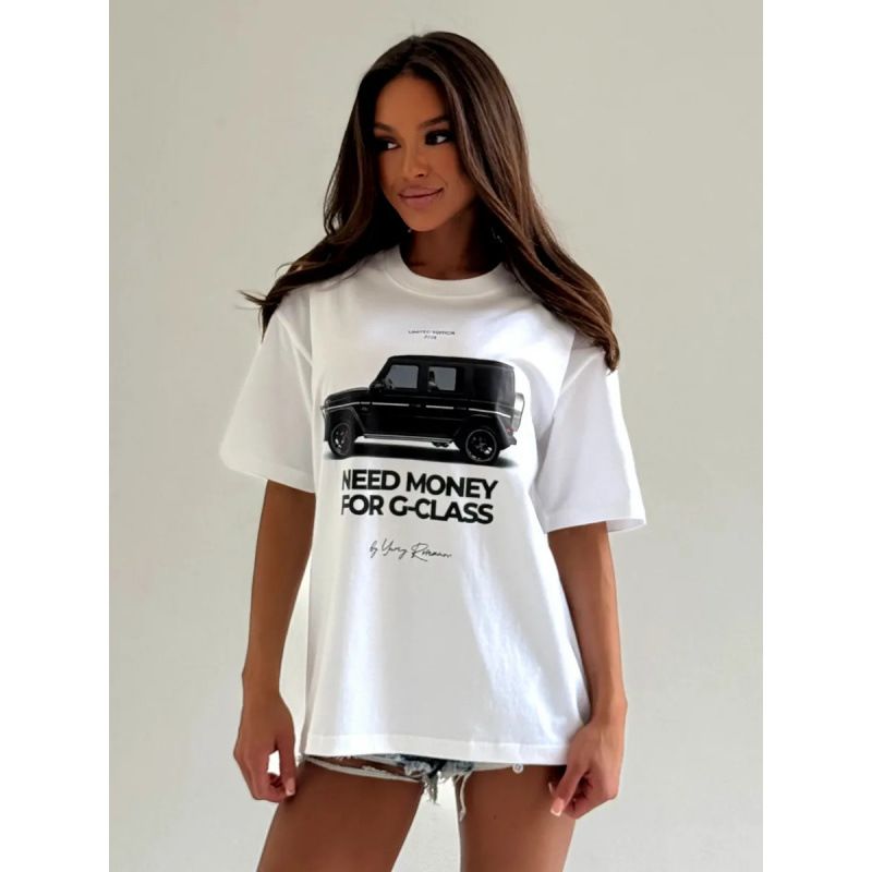 Summer New Cotton Short-sleeved Women's T-shirt Printed Top_ecoleips.com