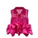 European Fashion Tops For Women Summer Design Heavy Three Dimensional Flower Bud Stitching Thin Checkered Sleeveless Chic Shirt_ecoleips.com