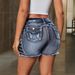 Women's Clothing Summer Women's Three Quarter Pants Denim Shorts Sexy Slim Fit Shorts_ecoleips.com