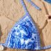 Women's Clothing Women's Style Swimsuit Blue White Porcelain Print Backless Halter Neck Bikini Three Piece Sexy_ecoleips.com