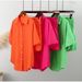 Women's Fashionable Casual Shorts Set European And American Style Spring/Summer Solid Color Sexy Temperament Short Sleeved Top And Bottoms_ecoleips.com