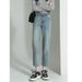 Spring And Autumn New Popular Straight-Leg Jeans For Women, High-Waisted, Loose, Slimming, Light-Colored, Nine-Point_ecoleips.com