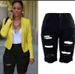 Women's Clothing Fashion High Waist Ripped Denim Shorts For Women_ecoleips.com