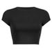 NVTX05 Women's Summer Solid Color Short Style Top Cross Border Foreign Trade Factory Direct Sales Trendy Casual Women's Clothing_ecoleips.com