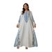 SW2612 Women's Long Dress Elegant European American Style Cross Border Fashion in Stock Long Sleeved Muslim Clothing_ecoleips.com