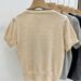 Women's Clothing Round Neck Short Sleeved Knitted Sweater For Women Spring New Women's Clothing Loose And Slim Cartoon Niche Half Sleeved Top Trend_ecoleips.com