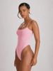 Solid Color High Leg Cheeky Swimsuit With Strappy Straight Neck For Women_ecoleips.com
