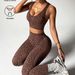 New Seamless Yoga Outfit Set For Women, European American Style, Tight Pants And Tank Top Two-Piece Set, TEME Hot Sale_ecoleips.com