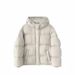 Women's Short Puffer Jacket With 86%-90% White Duck Feathers, Winter Oversized Hooded Coat, Lightweight Warm Puff Coat For Petite & Tall Women_ecoleips.com