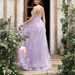 Women's V-neck suspender mesh embroidered backless elegant evening dress prom dress party dress bridesmaid dress_ecoleips.com