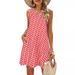 Women's Clothing Women's Printed V-Neck Sleeveless Dress Knee-Length With Pocket For Formal & Casual For Women_ecoleips.com