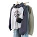 European American Foreign Trade Real Shot Color-blocking Hooded Cotton Sweatshirt For Women, Spring And Autumn Thin New_ecoleips.com