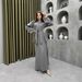 Elegant Muslim Two-Piece Set: Modest Long-Sleeve Shirt + Maxi Skirt – Breathable Polyester, Versatile & Stylish For Women_ecoleips.com