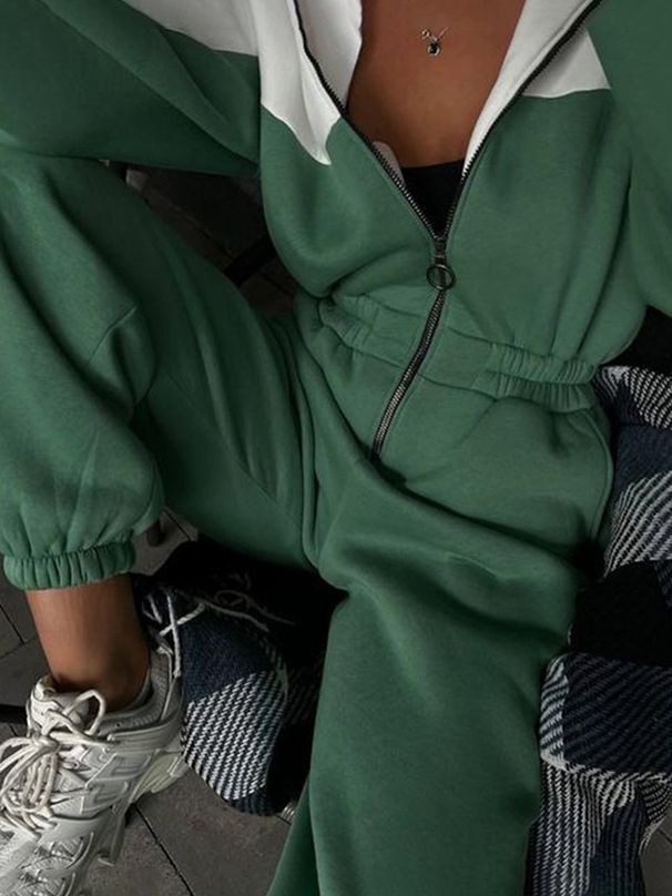 Women's Clothing Sports Casual Contrast Color Jumpsuit Jumpsuit Jumpsuit Women_ecoleips.com