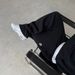 European And American Retro Y2k Street Trend Hip Hop Casual Elastic Waist Zipper Loose Solid Color Sports Casual Pants_ecoleips.com