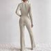 Casual Solid Two-Piece Set With Long Knotted Front Sleeves Cropped Top And Slim Pants Set_ecoleips.com
