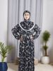 Plus Size Arabic Women's Robe Muslim Classic Fashion Dress Casual Printed Abaya_ecoleips.com
