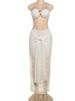 Weird Puss Elegant Women 2piece Set Sexy See Through Thin Tierred Y2K Seashell Tube Top+Wrapped Bandage Skirts Matching Clubwear_ecoleips.com