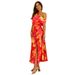 Elegant Satin Backless Halter Dress With High Slit - Summer Fashion Women's Long Dress For Parties & Evening Wear_ecoleips.com