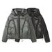 Women's Clothing Puffer Jacket With Metallic Finish - Lightweight Quilted Coat, Duck Down Filling, Streetwear Style, Loose Fit, Zip Closure_ecoleips.com