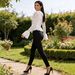 Vintage Ruffled Lace Corset Blouse, Long Flare Sleeve Peplum Top For Romantic & Formal Occasions_ecoleips.com