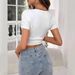 Summer Slim Fit Solid Color T-Shirt For Women Versatile European Style Simple Bestseller Hot Girl Top_ecoleips.com