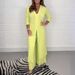 Women's Clothing Spot New Women's Slit Long Tops And Trousers Sets_ecoleips.com