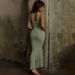 Women's Clothing Spring And Summer Suspender Splicing Dress Fashion Sexy Hot Girl Tight Pleated Fishtail Skirt_ecoleips.com