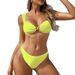 Women's Clothing New Yellow Niche Split Starfish Bikini Vacation Slim Hot Spring Swimsuit Female_ecoleips.com