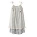 Summer New Lace Splicing Knot Mid-Length Dress Women's Sweet Style Loose Waist A-Line Skirt Design Polyester Material_ecoleips.com