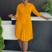 Aria Basics Aria Basics D597 Cross-Border European And American Women's Winter Blazer Collar Shirt Plus Size Fashion Elegant Pleated_ecoleips.com