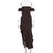 Elegant Solid Color Strapless Bodycon Evening Dress With Slit Ruffle Hem Luxury Formal Party Dress For Women_ecoleips.com