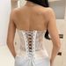 Cross-border Bestseller: Elegant Sexy Lace Semi-transparent Pure Desire Bustier With Padding, Underwire, Fishbone_ecoleips.com
