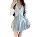 Backless One Piece Swimsuit Pure Sexy Style Covers Tummy Slimming Design With Outerwear For Women Perfect For Hot Spring Vacations_ecoleips.com