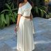 New Arrival Summer Fashion Temperament One Shoulder Slim Top High Waist Long Dress Two Piece Outfit Set_ecoleips.com