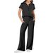 European American Foreign Trade 2024 Spring-summer Casual Sports Set: Zip-up Short-sleeve Sweatshirt And Wide-leg_ecoleips.com