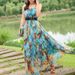 Sleevele Off-shoulder Chiffon Floral Print European And American Style Fresh For Women 2023 New Summer Halter Neck_ecoleips.com