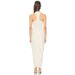 Blifanbo Pleated Elegant O Neck Maxi Dress For Women Off-shoulder Fashion Slim Fit Sleeveless Patchwork Sexy Club Party Dress_ecoleips.com
