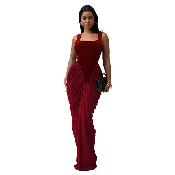 Women's Clothing Women's Elegant Backless Slim Waist Sleeveless Bodycon Dress Fashion For European And American_ecoleips.com