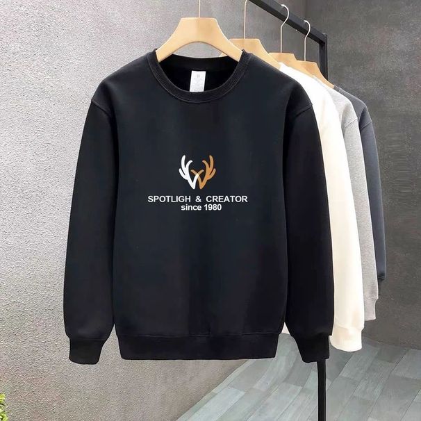 FW25 Matching Couple Cotton Crew Neck Sweatshirt - His & Hers_ecoleips.com