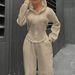 Women's Zip-Up Hoodie & Legging Set – Slim Fit Two-Piece Outfit For Streetwear & Office Commute – Polyester Stretch Lounge To Street Fashion_ecoleips.com
